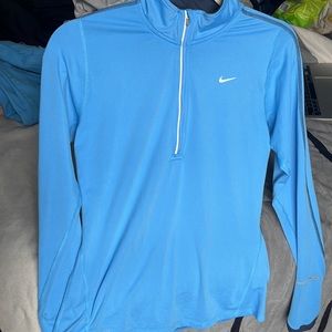 Nike Dri-Fit blue quarter zip size:small